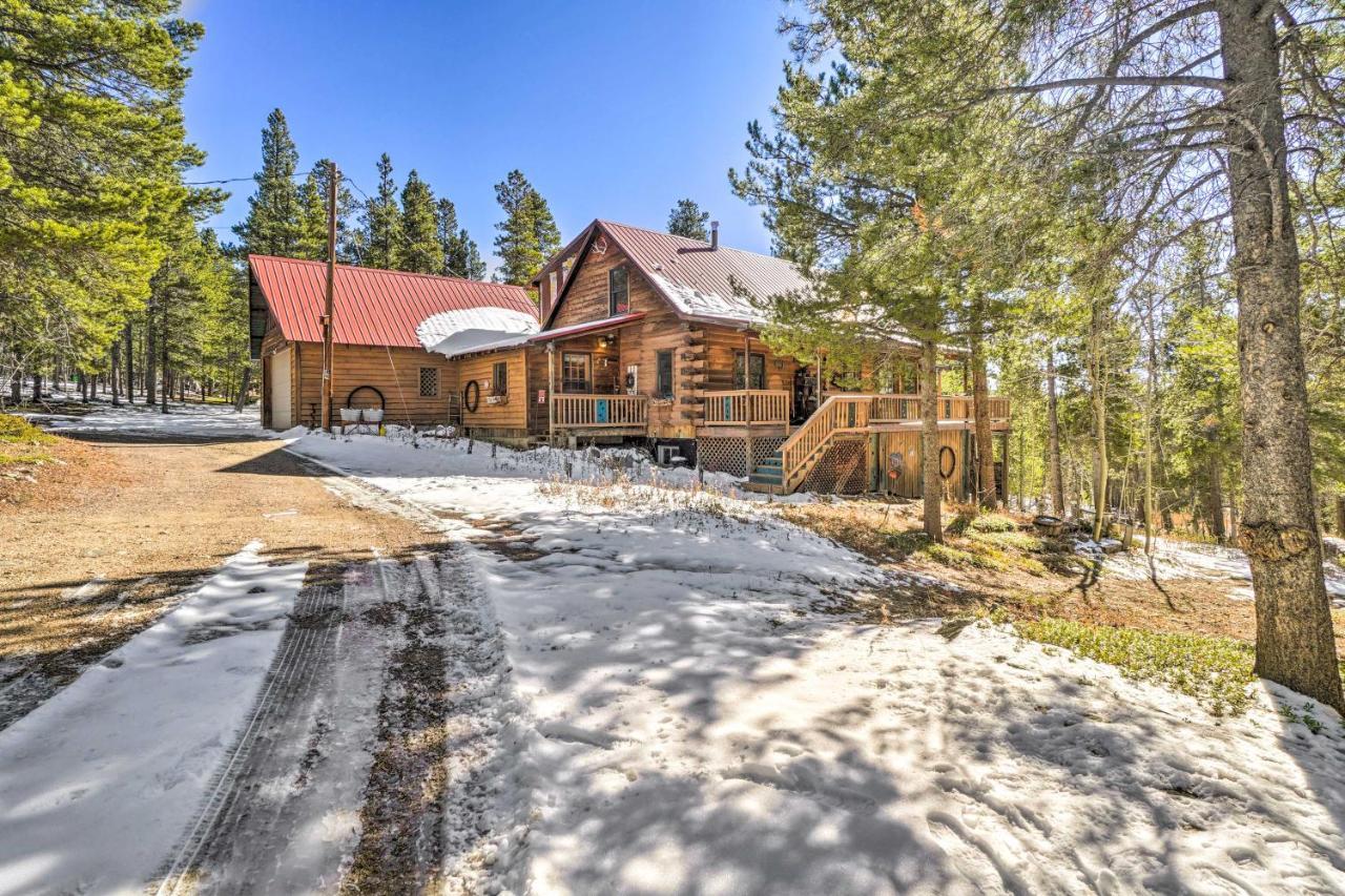 Secluded Black Hawk Log Cabin With Fire Pit! Extérieur photo