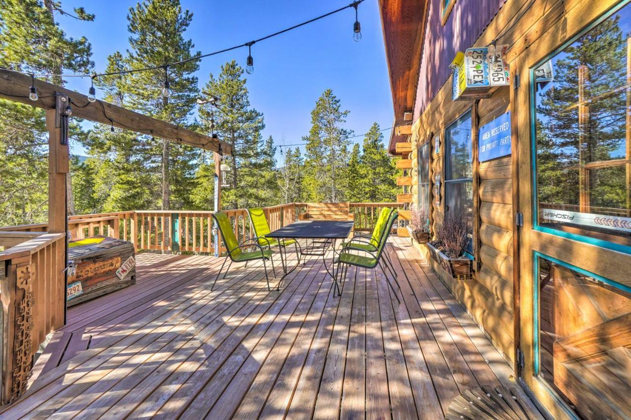 Secluded Black Hawk Log Cabin With Fire Pit! Extérieur photo
