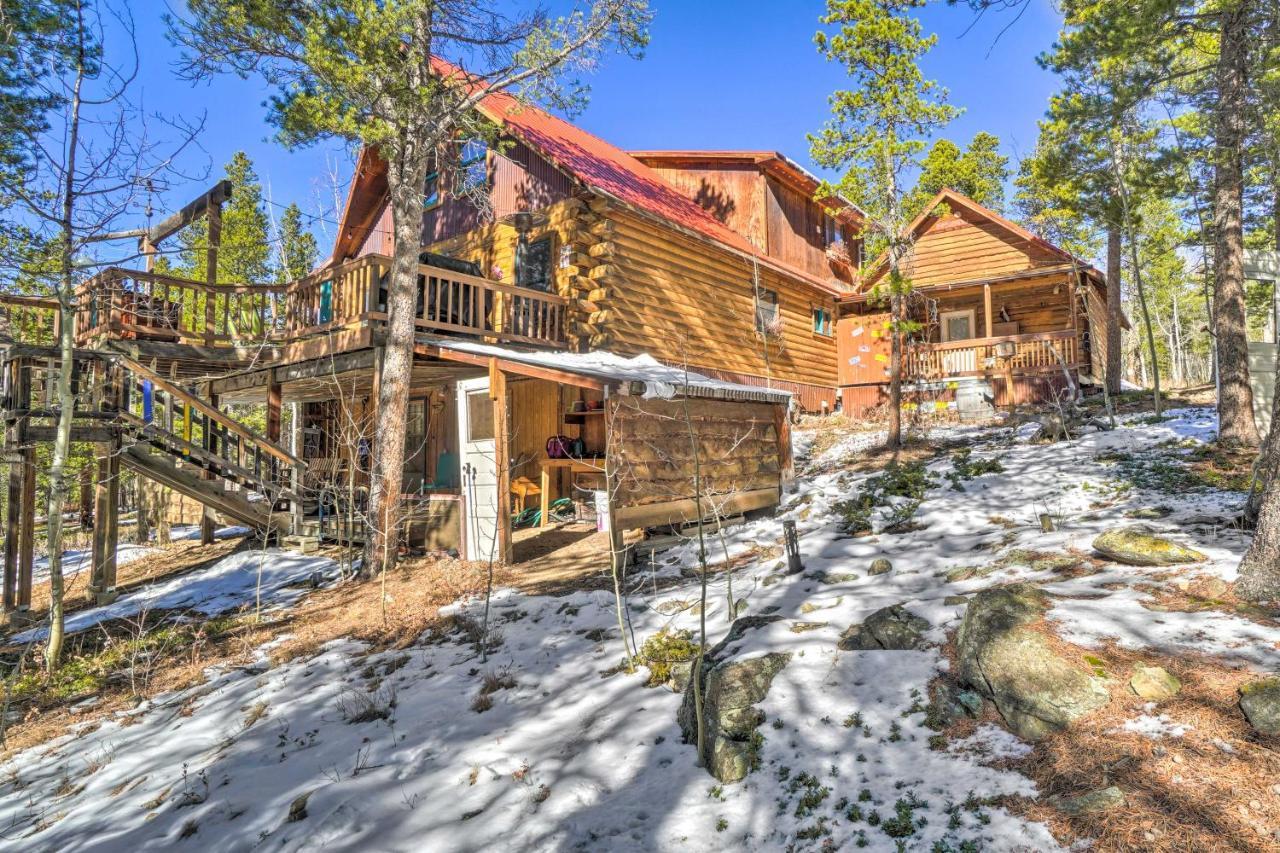 Secluded Black Hawk Log Cabin With Fire Pit! Extérieur photo