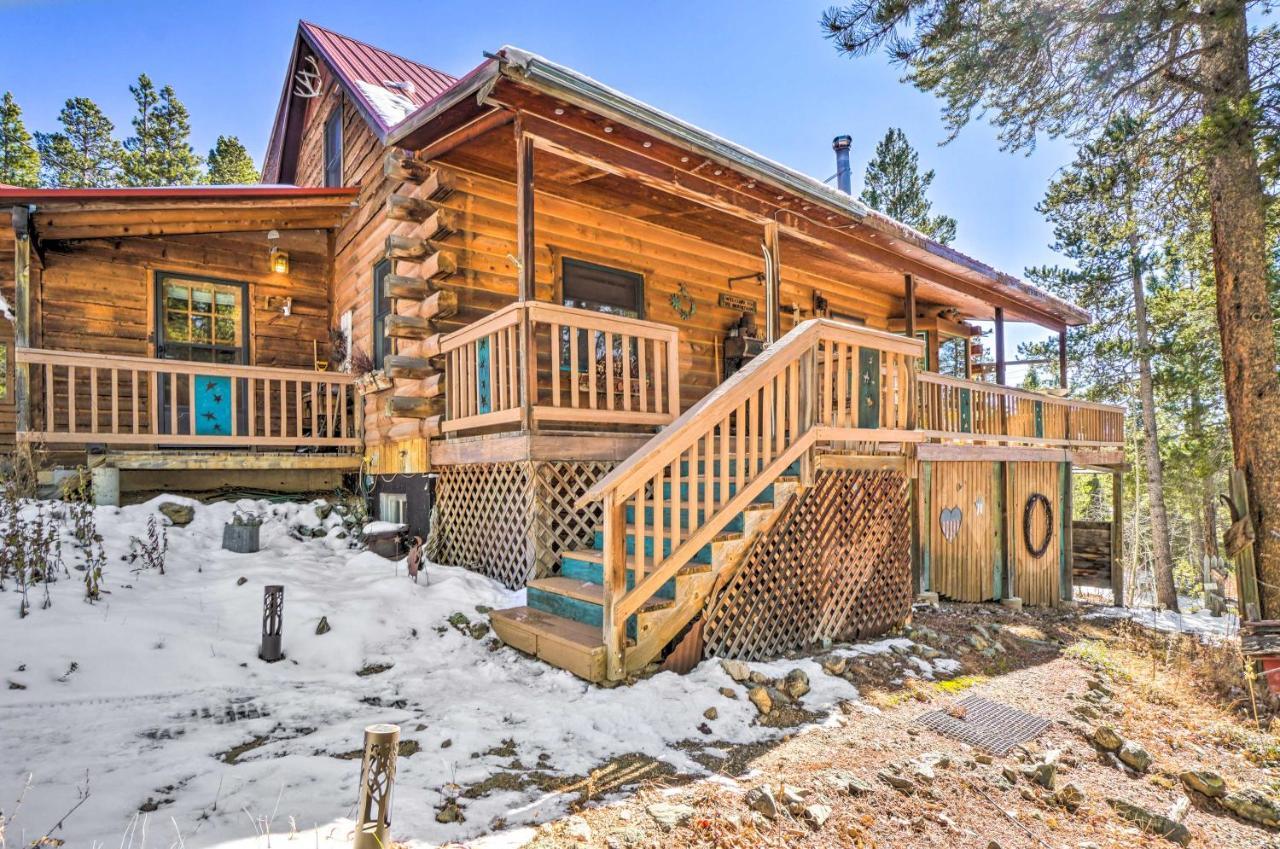 Secluded Black Hawk Log Cabin With Fire Pit! Extérieur photo